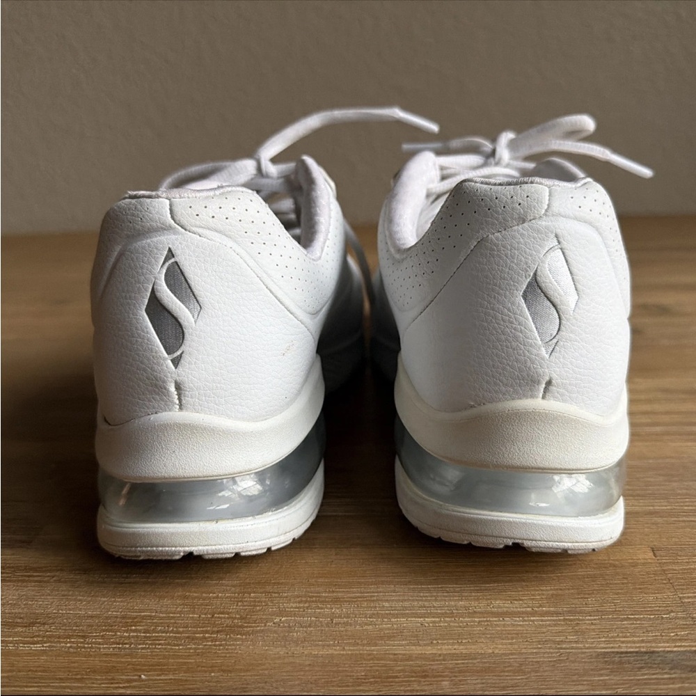 Skechers Shoes Womens 9 Uno 2 Air Around You Sneakers White Lace Up Low 155543 - Picture 9 of 11